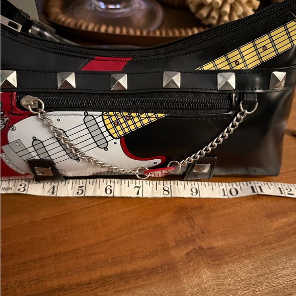 Disney Aerosmith Rockin Roller Coaster Bag Black and Red Studded Collector Piece - Picture 12 of 12